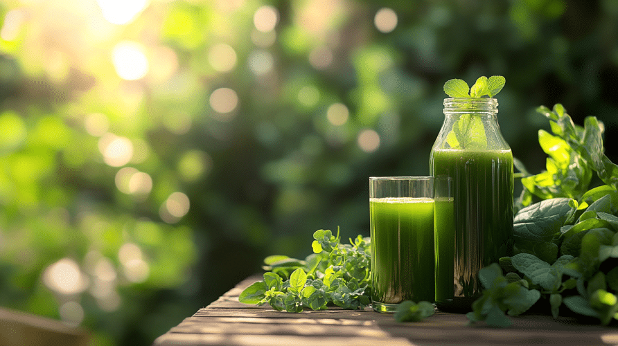 beneficios-de-la-clorofila-imagen-de-jugo-verde-con-clorofila