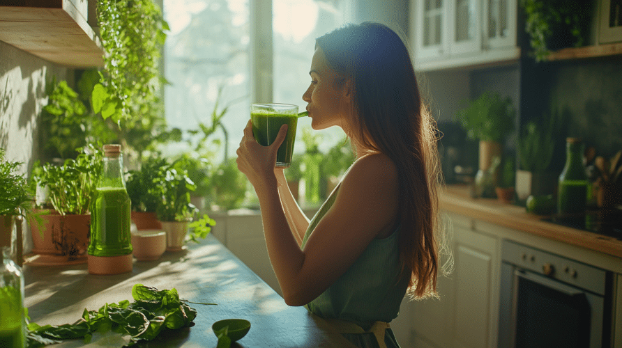 beneficios-de-la-clorofila-en-el-cuerpo-humano-foto-de-chica-tomando-jugo-verde